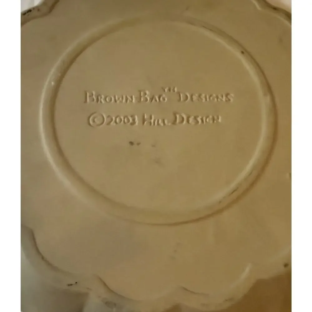 Vintage 2003 Brown Bag Art Shortbread Cookie Mold Hill Design Flowers
